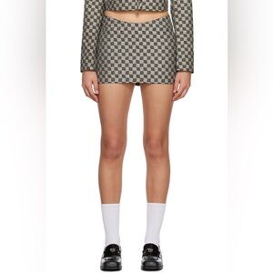 MISBHV Grey Monogram‎ Mini Skirt Size Medium SSENSE